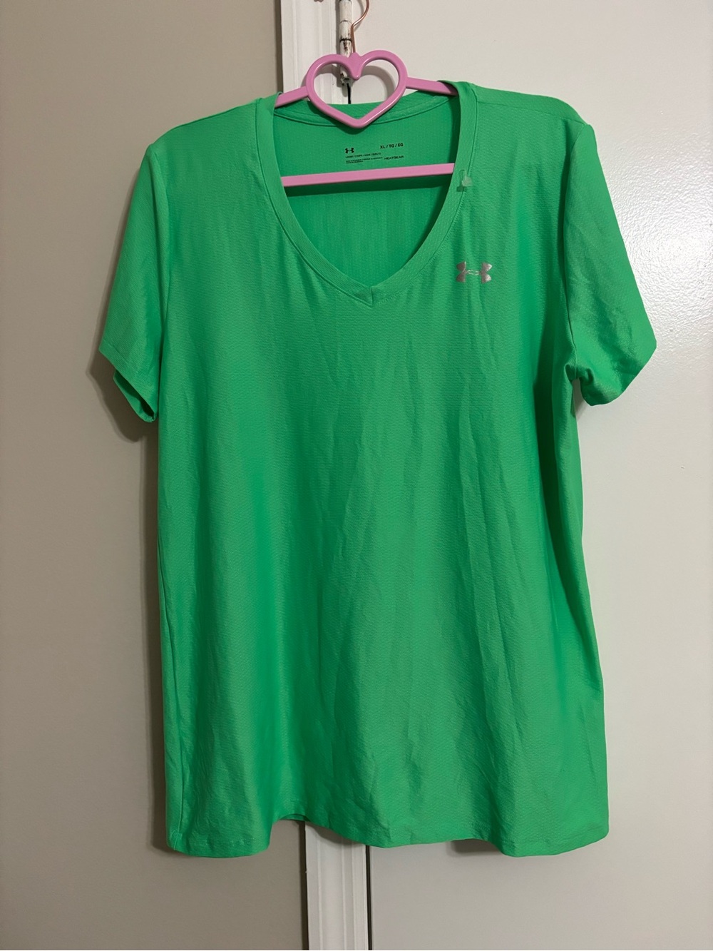 Under Armour Women's V-Neck Short Sleeve Tee - Bright Green